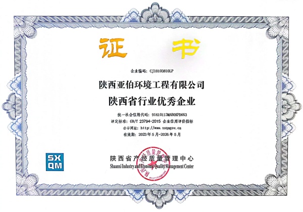 陜西省優(yōu)秀企業(yè)